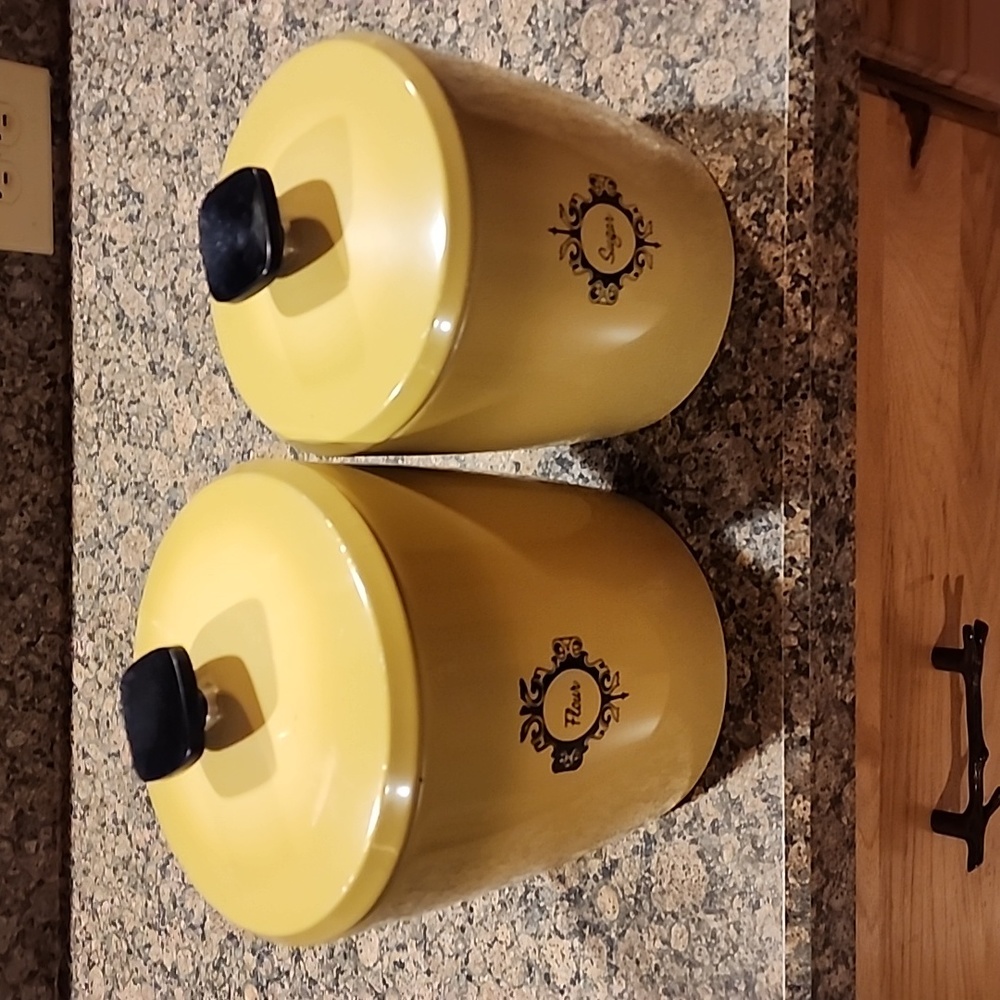 West Bend Harvest Gold Flour & Sugar Canisters